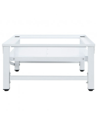 Supporto Lavatrice e Asciugatrice con Mensola Estraibile Bianco