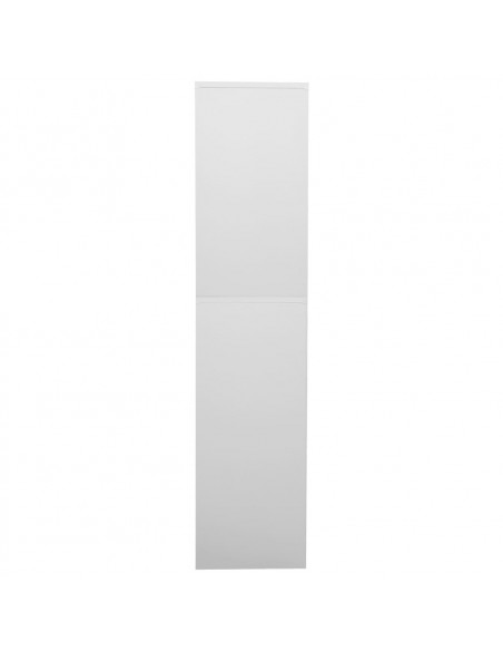 Armadio per Ufficio Grigio Chiaro 90x40x180 cm in Acciaio