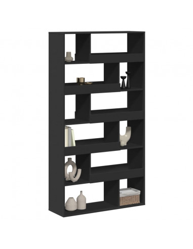 Divisorio Stanza Nero 100x33x187,5 cm in Truciolato