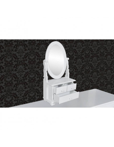 Toletta con Specchio Oscillante Ovale in MDF