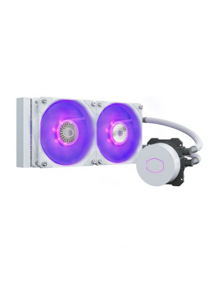 DISS A LIQUIDO COOLER MASTER MLW-D24M-A18PC-RW ML240L V2 WHITE RGB INTEL 1200/2066 AMD AM3/AM4 2x120x120x25 15DBA 1800 RPM