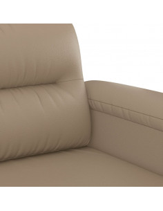 Divano a 2 Posti Cappuccino 140 cm in Similpelle