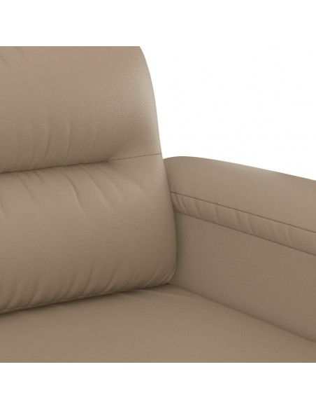 Divano a 2 Posti Cappuccino 140 cm in Similpelle