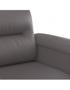 Divano a 2 Posti Grigio 140 cm in Similpelle