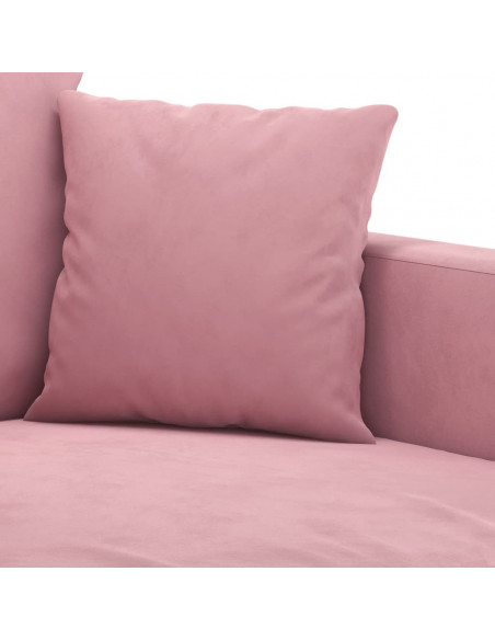Divano a 2 Posti Rosa 120 cm in Velluto