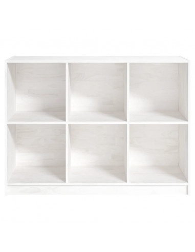 Libreria Bianca 104x33x76 cm in Legno Massello di Pino