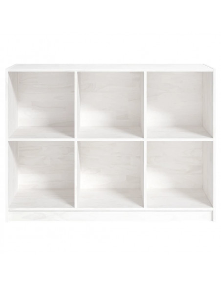 Libreria Bianca 104x33x76 cm in Legno Massello di Pino