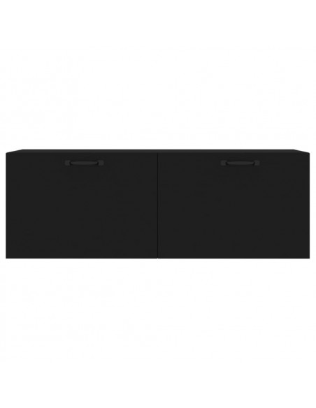 Mobile Pensile Nero 100x36,5x35 cm Legno Multistrato