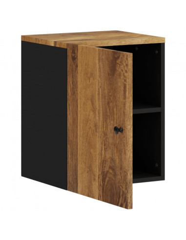 Mobile da Bagno a Parete 38x33x48 cm in Legno Massello di Mango