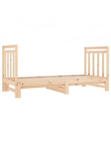 Dormeuse Estraibile 2x(90x190) cm Legno Massello di Pino