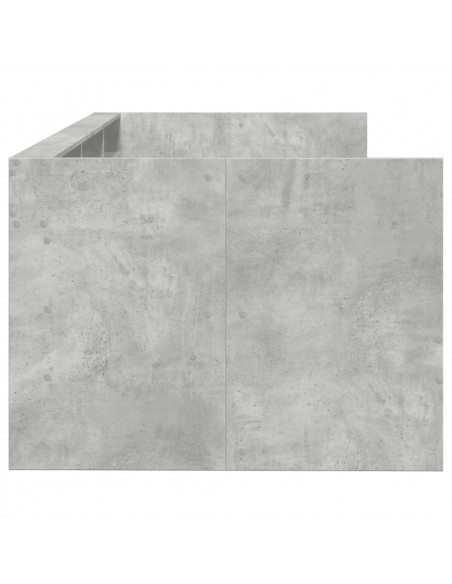 Divano Letto con Cassetti Grigio Cemento 75x190 cm Multistrato