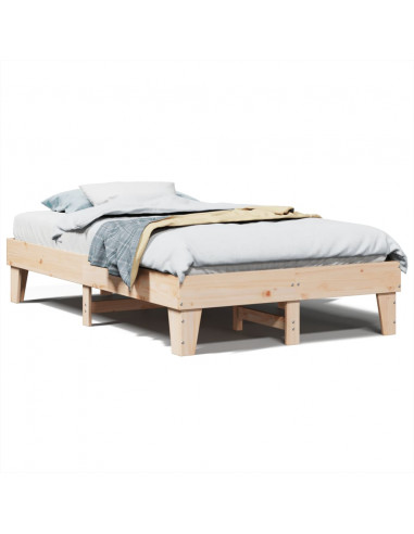 Letto senza Materasso 135x190 cm in Legno Massello di Pino