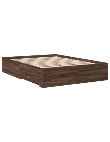 Giroletto Cassetti Rovere Marrone 120x190 cm Legno Multistrato