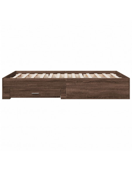 Giroletto Cassetti Rovere Marrone 120x190 cm Legno Multistrato