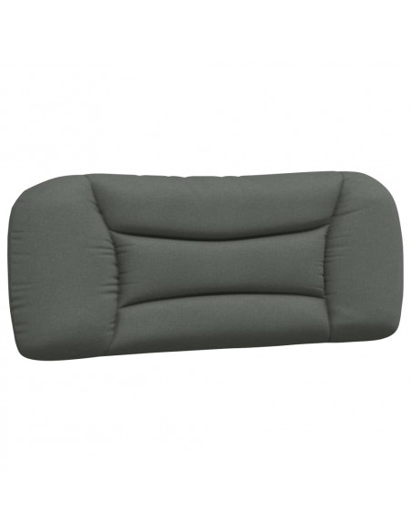 Letto con Materasso Grigio Scuro 100x200 cm in Tessuto