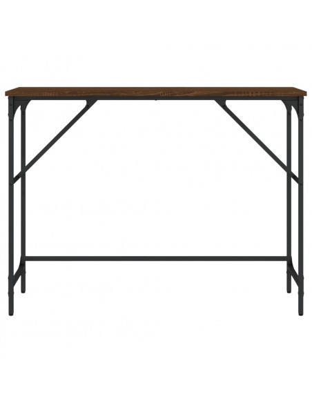 Tavolino Consolle Rovere Marrone 100x32x75 cm Legno Multistrato