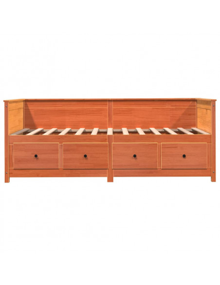 Dormeuse Marrone Cera 100x200 cm in Legno Massello di Pino