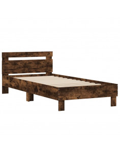 Giroletto con Testiera Rovere Fumo 100x200 cm Legno Multistrato 2