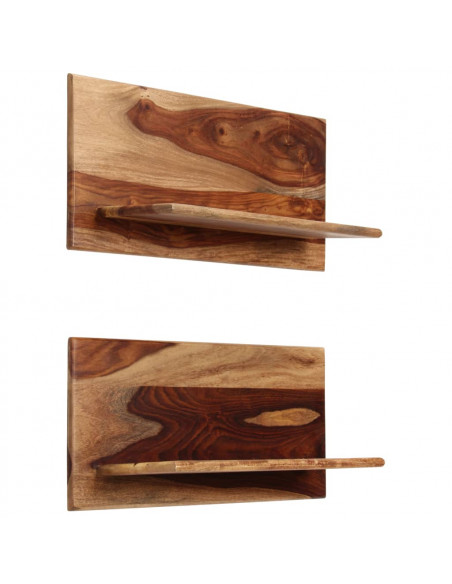 Mensole 2 pz 58x26x20 cm in Legno Massello di Sheesham