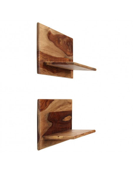 Mensole 2 pz 58x26x20 cm in Legno Massello di Sheesham