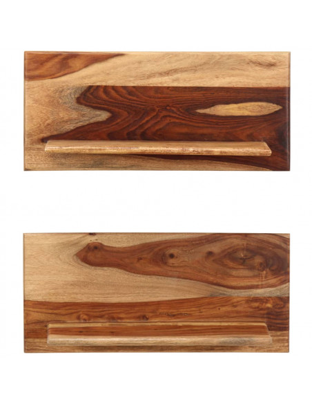 Mensole 2 pz 58x26x20 cm in Legno Massello di Sheesham