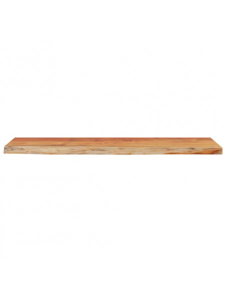 Mensola a Muro 80x20x3,8cm Rettangolare Legno Acacia Bordi Vivi