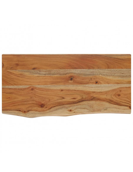 Mensola a Muro 40x30x3,8cm Rettangolare Legno Acacia Bordi Vivi