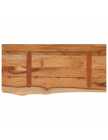 Mensola a Muro 40x30x3,8cm Rettangolare Legno Acacia Bordi Vivi