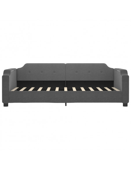 Letto da Giorno Grigio Scuro 90x190 cm in Tessuto