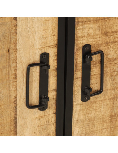 Mobile Lavabo da Bagno 55x35x60 cm Legno Massello Mango e Ferro