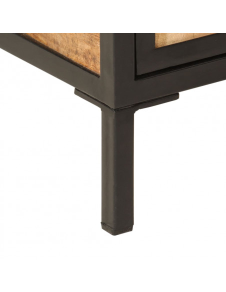 Mobile Lavabo da Bagno 55x35x60 cm Legno Massello Mango e Ferro