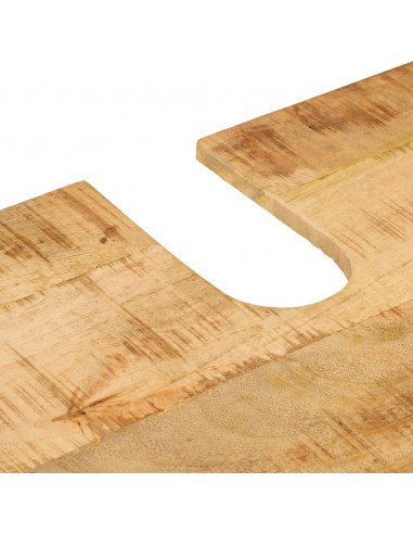 Mobile Lavabo da Bagno 55x35x60 cm Legno Massello Mango e Ferro