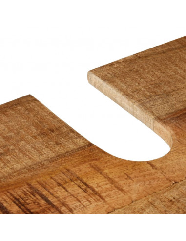 Mobile Lavabo da Bagno 55x35x60 cm Ferro e Legno Massello Mango