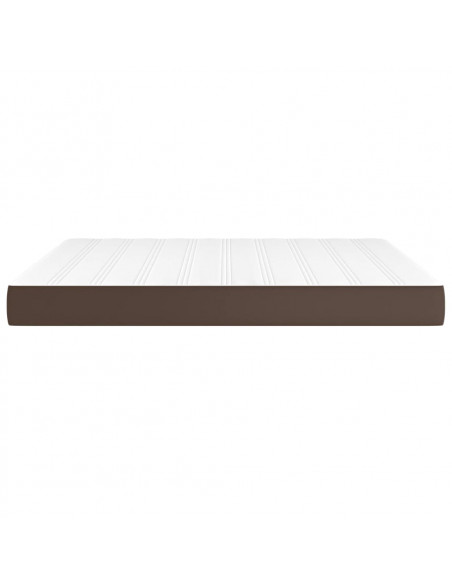 Materasso a Molle Marrone 160x200x20 cm in Similpelle