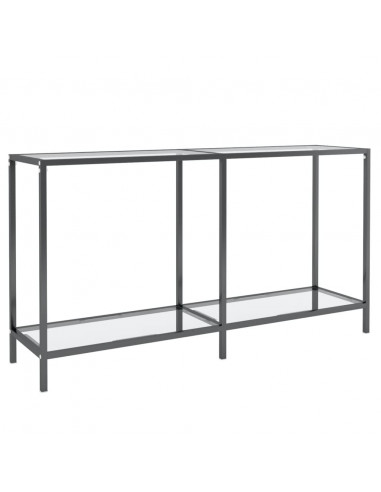 Tavolo Consolle Trasparente 140x35x75,5 cm in Vetro Temperato