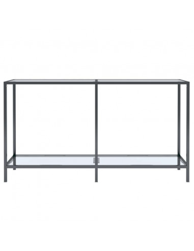 Tavolo Consolle Trasparente 140x35x75,5 cm in Vetro Temperato