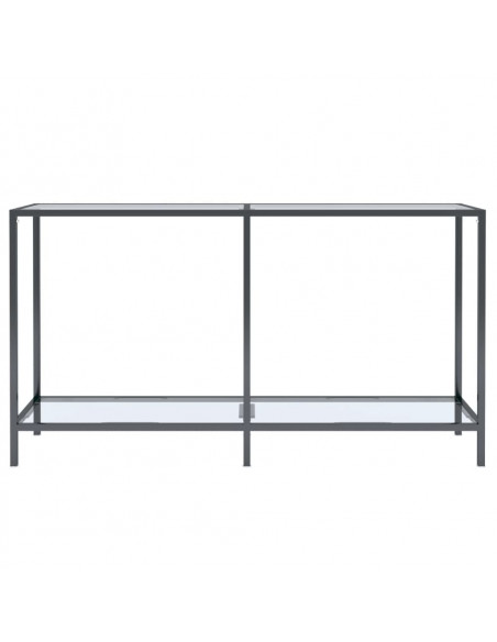 Tavolo Consolle Trasparente 140x35x75,5 cm in Vetro Temperato