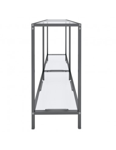 Tavolo Consolle Trasparente 140x35x75,5 cm in Vetro Temperato