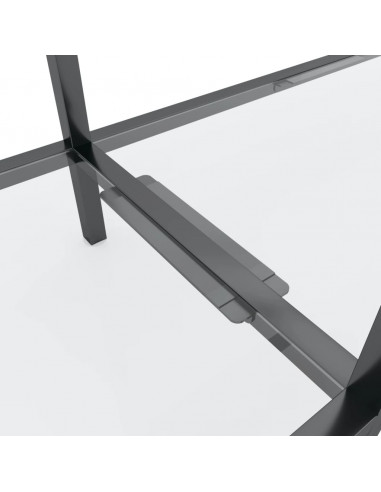 Tavolo Consolle Trasparente 140x35x75,5 cm in Vetro Temperato