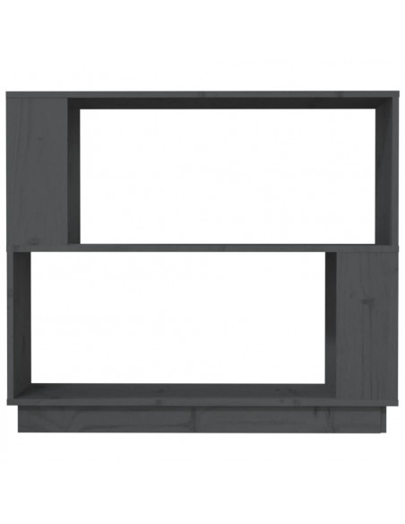 Libreria/Divisorio Grigio 80x25x70 cm in Legno Massello di Pino