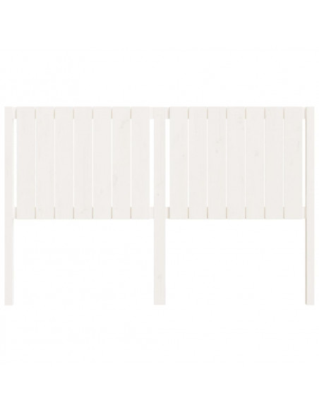 Testiera per Letto Bianca 165,5x4x100 cm Legno Massello di Pino