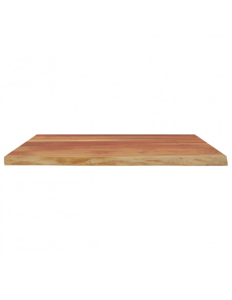 Piano Scrivania 100x80x2,5 Rettangolare Legno Acacia Bordi Vivi