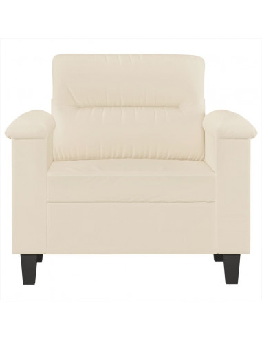 Poltrona Beige 60 cm in Tessuto di Microfibra