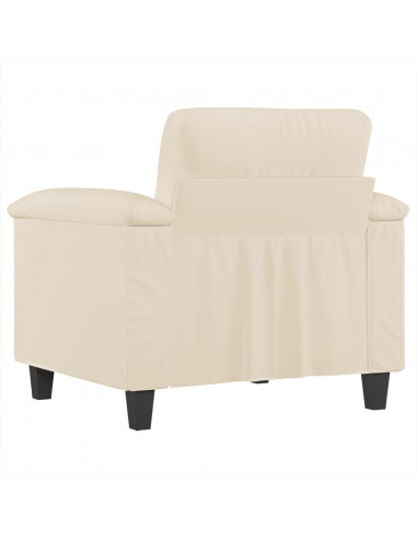 Poltrona Beige 60 cm in Tessuto di Microfibra