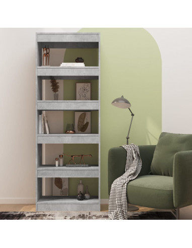 Libreria/Divisorio Grigio Cemento 60x30x166 cm in Truciolato