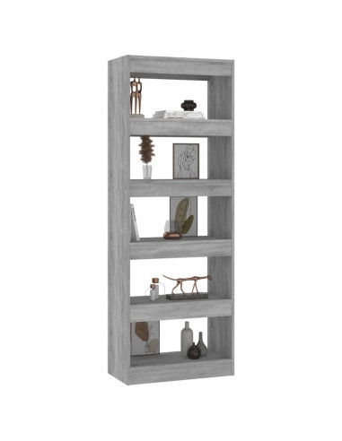 Libreria/Divisorio Grigio Cemento 60x30x166 cm in Truciolato