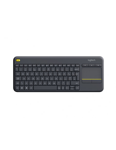 Logitech K400 Plus Tv tastiera Casa RF Wireless QWERTY Inglese UK Nero