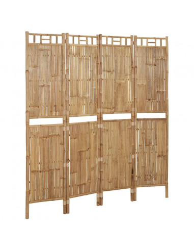 Paravento a 4 Pannelli in Bambù 160x180 cm