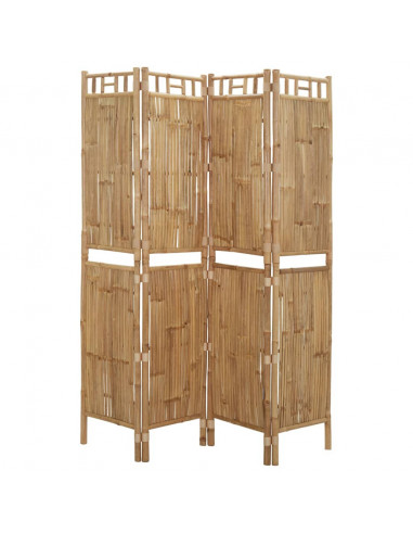 Paravento a 4 Pannelli in Bambù 160x180 cm