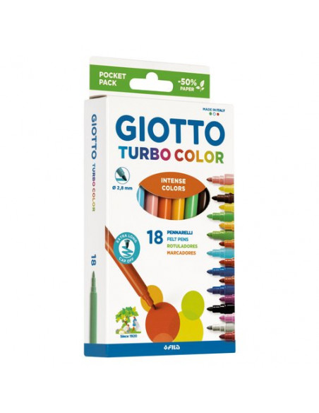 Pennarelli disegno Fila F073400 GIOTTO Turbocolor Colori assortiti